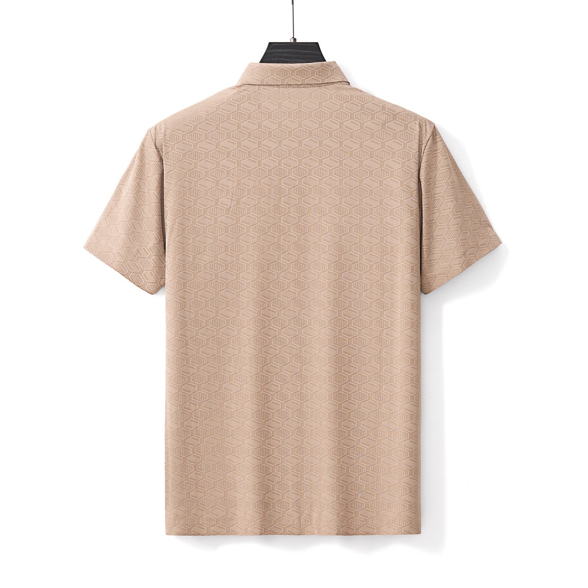 Geo Texture Stitchless Men's Polo Khaki