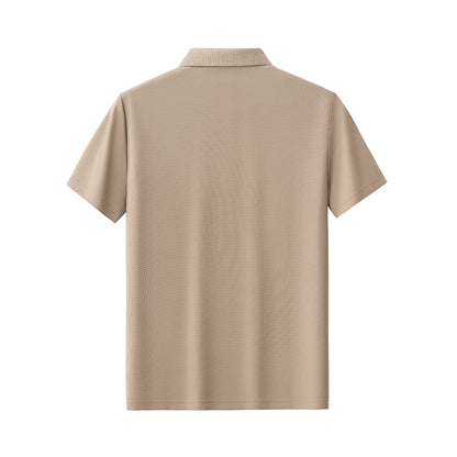 Stride Contrast Collar Polo KHAKI - My Men's Shop
