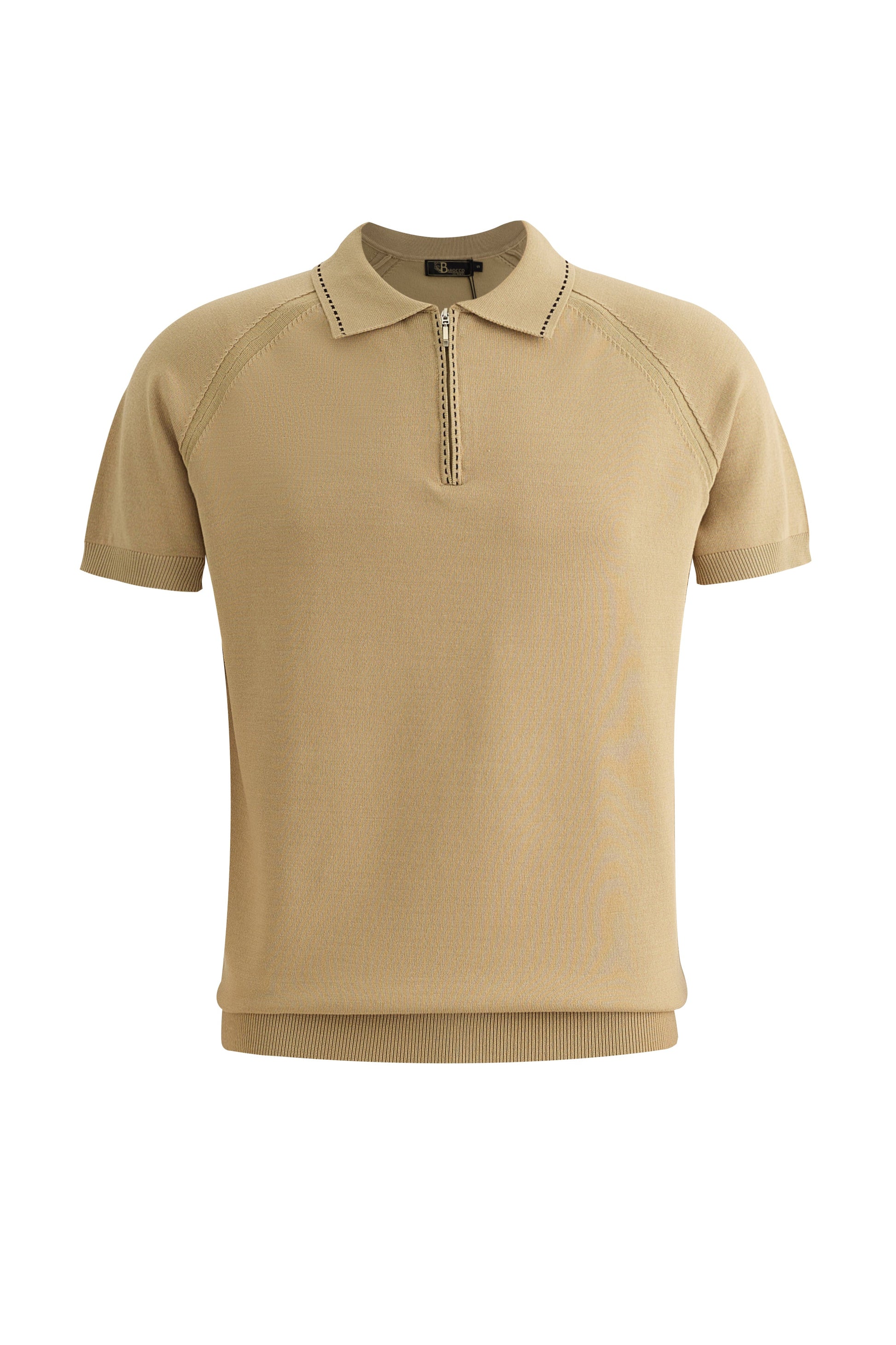 Strada Luxe Knit Polo KHAKI - My Men's Shop