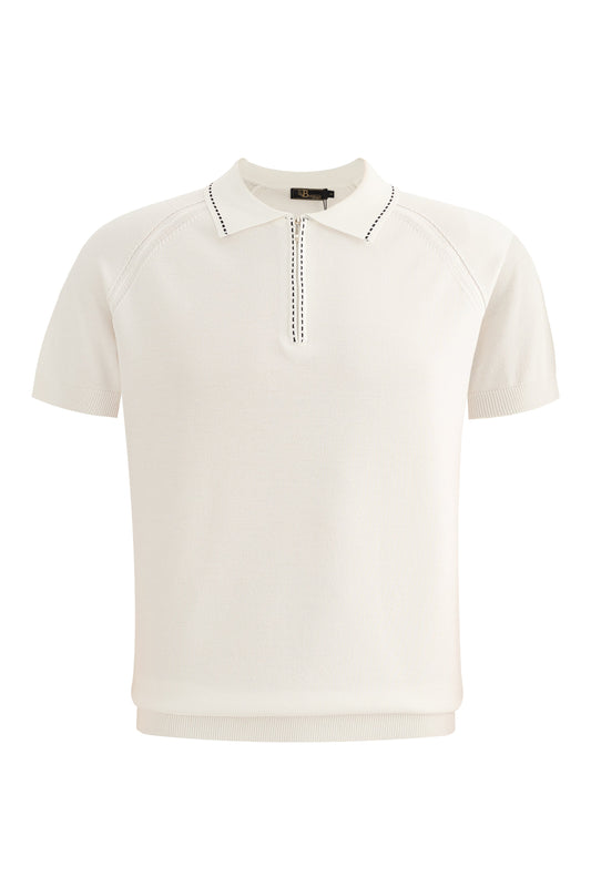 Strada Luxe Knit Polo WHITE - My Men's Shop