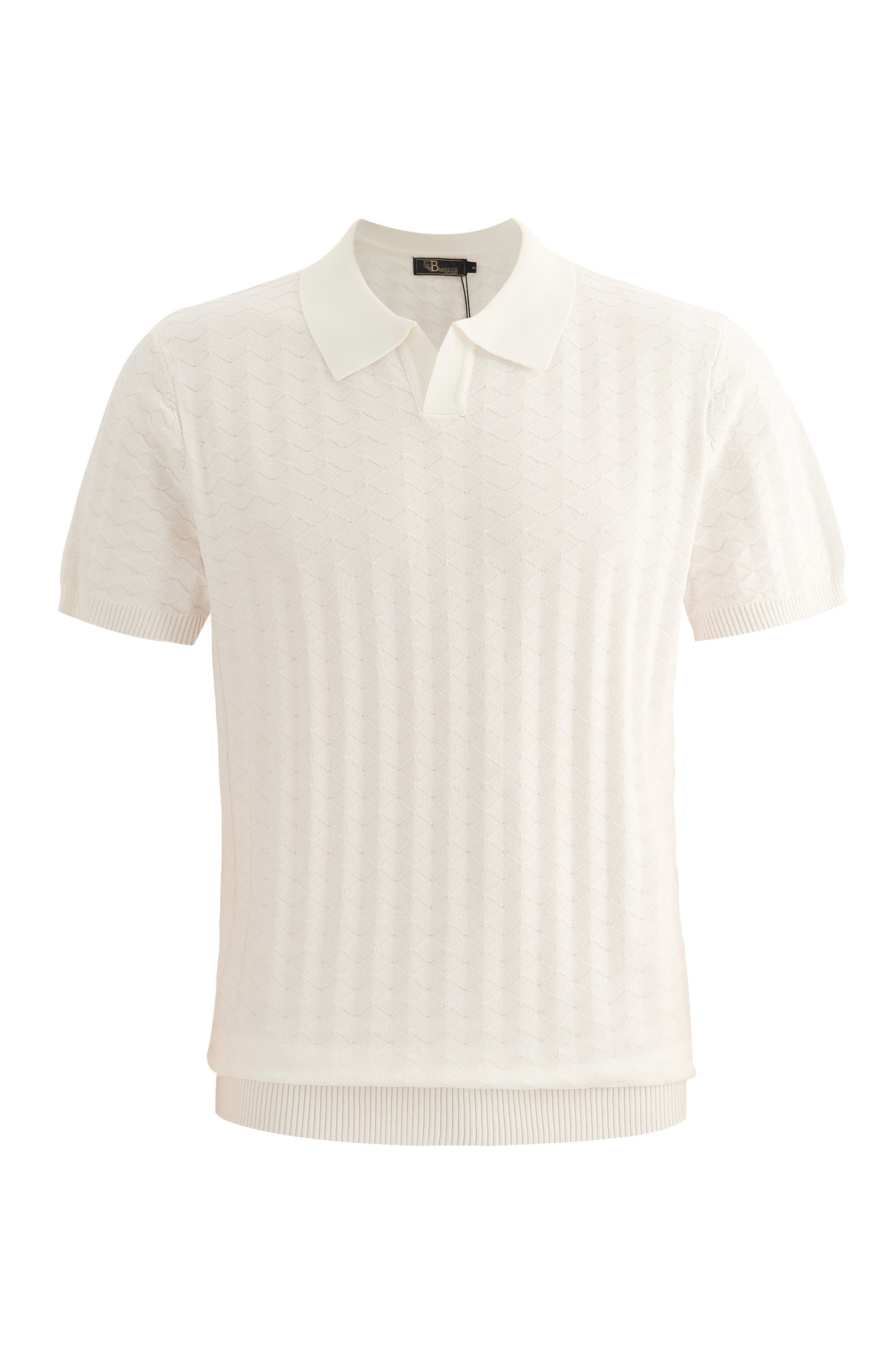 The Portofino Textured Polo WHITE - My Men's Shop