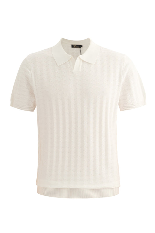 The Portofino Textured Polo WHITE - My Men's Shop