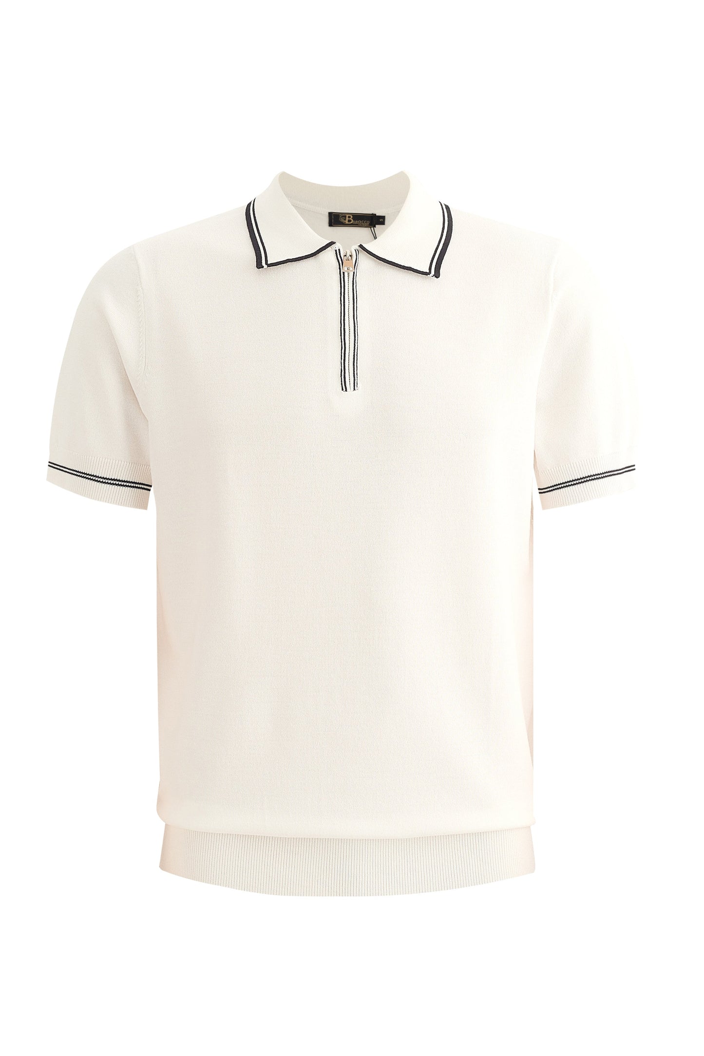 Riviera Contrast Trim Polo IVORY - My Men's Shop