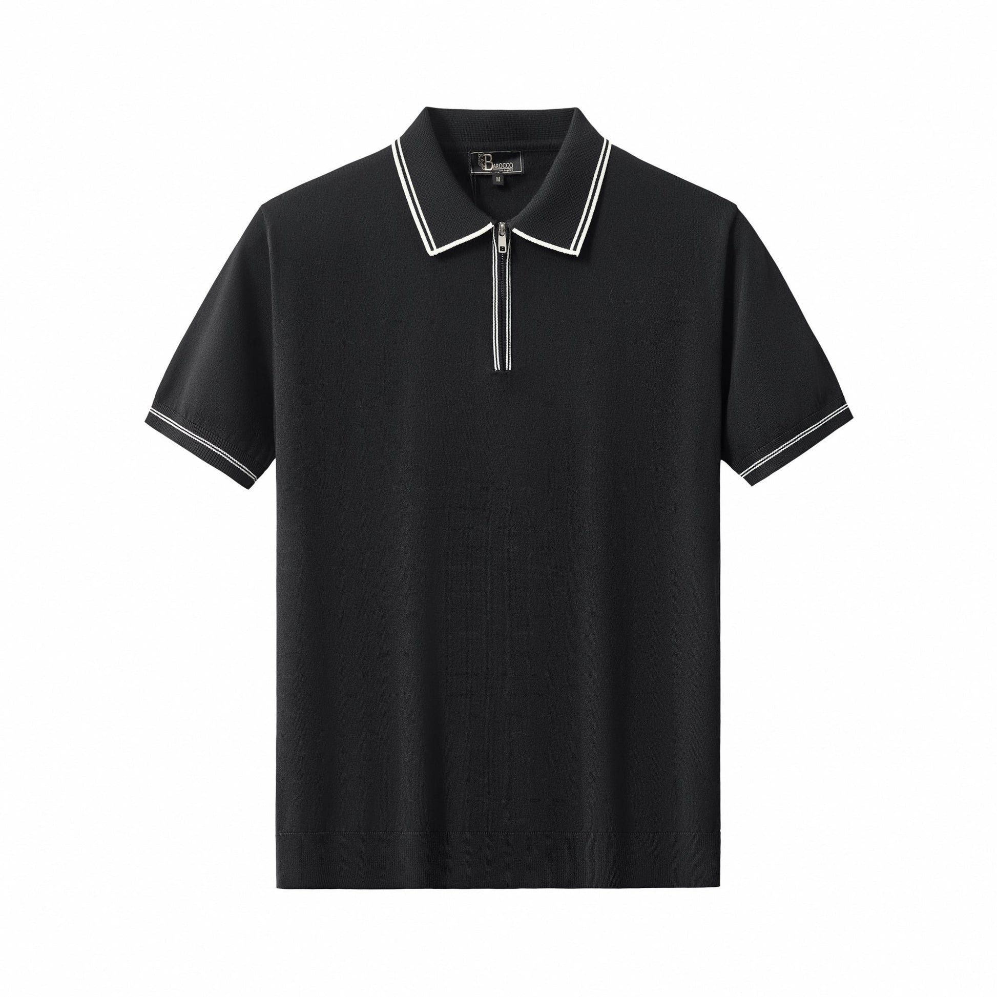 Urban Pulse Zip Polo BLACK - My Men's Shop