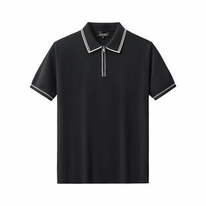 Urban Pulse Zip Polo BLACK - My Men's Shop