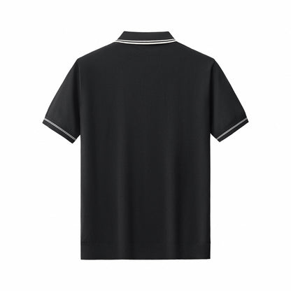 Urban Pulse Zip Polo BLACK - My Men's Shop