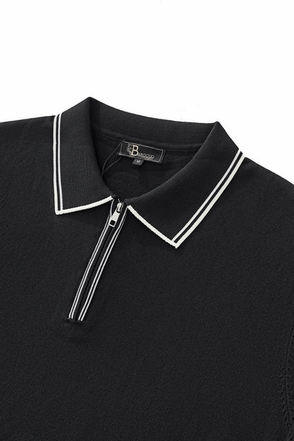 Urban Pulse Zip Polo BLACK - My Men's Shop