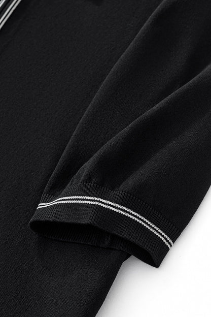 Urban Pulse Zip Polo BLACK - My Men's Shop