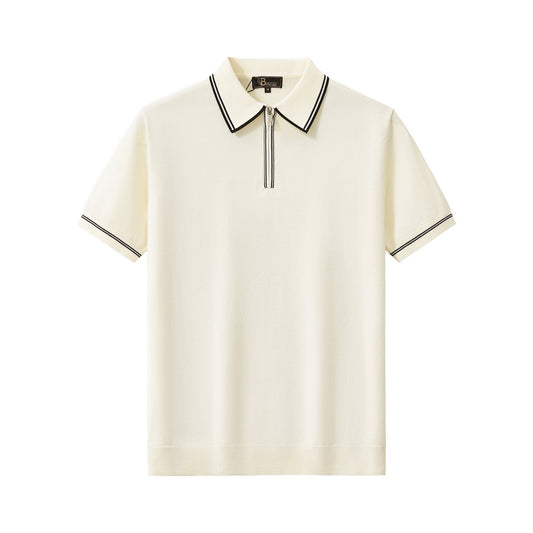 Urban Pulse Zip Polo IVORY - My Men's Shop