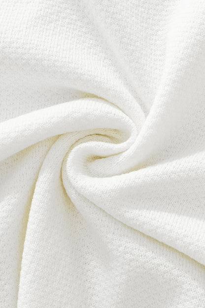 Retro Stripe Zip Polo WHITE/KHAKI - My Men's Shop