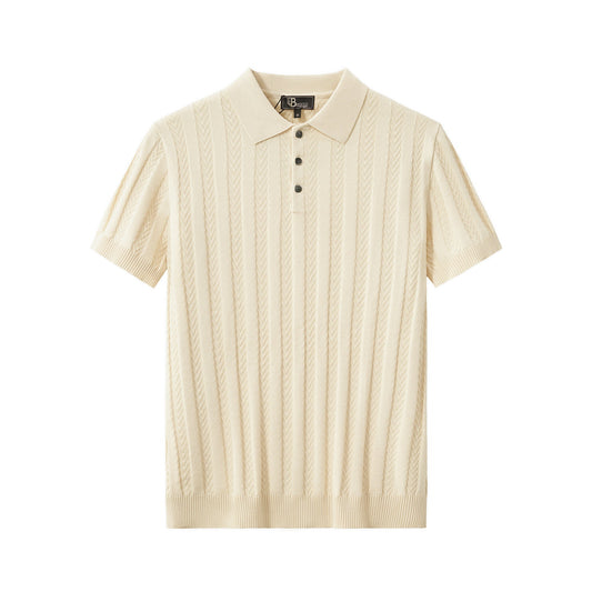 MetroLine Button Polo KHAKI - My Men's Shop