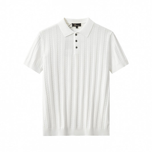MetroLine Button Polo WHITE - My Men's Shop