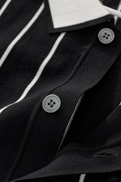 ModStripe Knit Shirt BLACK