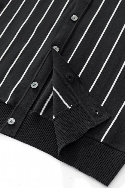 ModStripe Knit Shirt BLACK