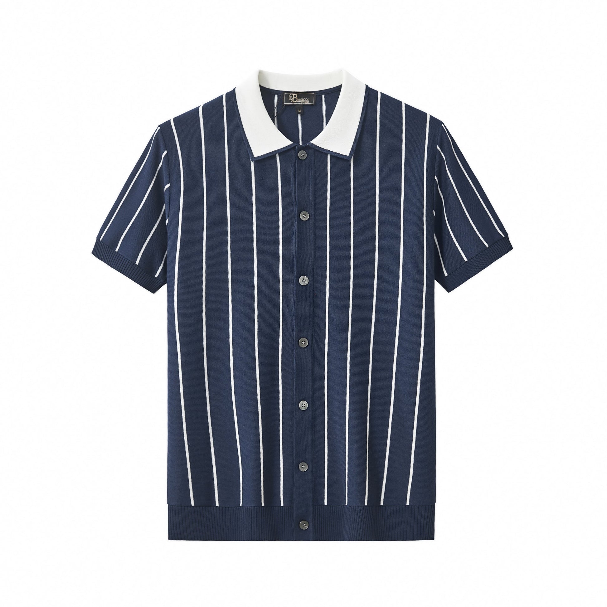 ModStripe Knit Shirt NAVY/WHITE - My Men's Shop