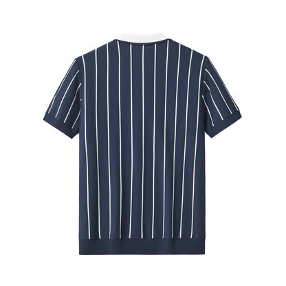 ModStripe Knit Shirt NAVY/WHITE - My Men's Shop
