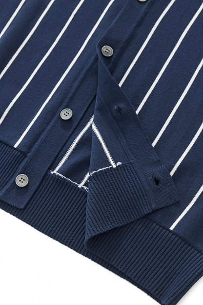 ModStripe Knit Shirt NAVY/WHITE - My Men's Shop