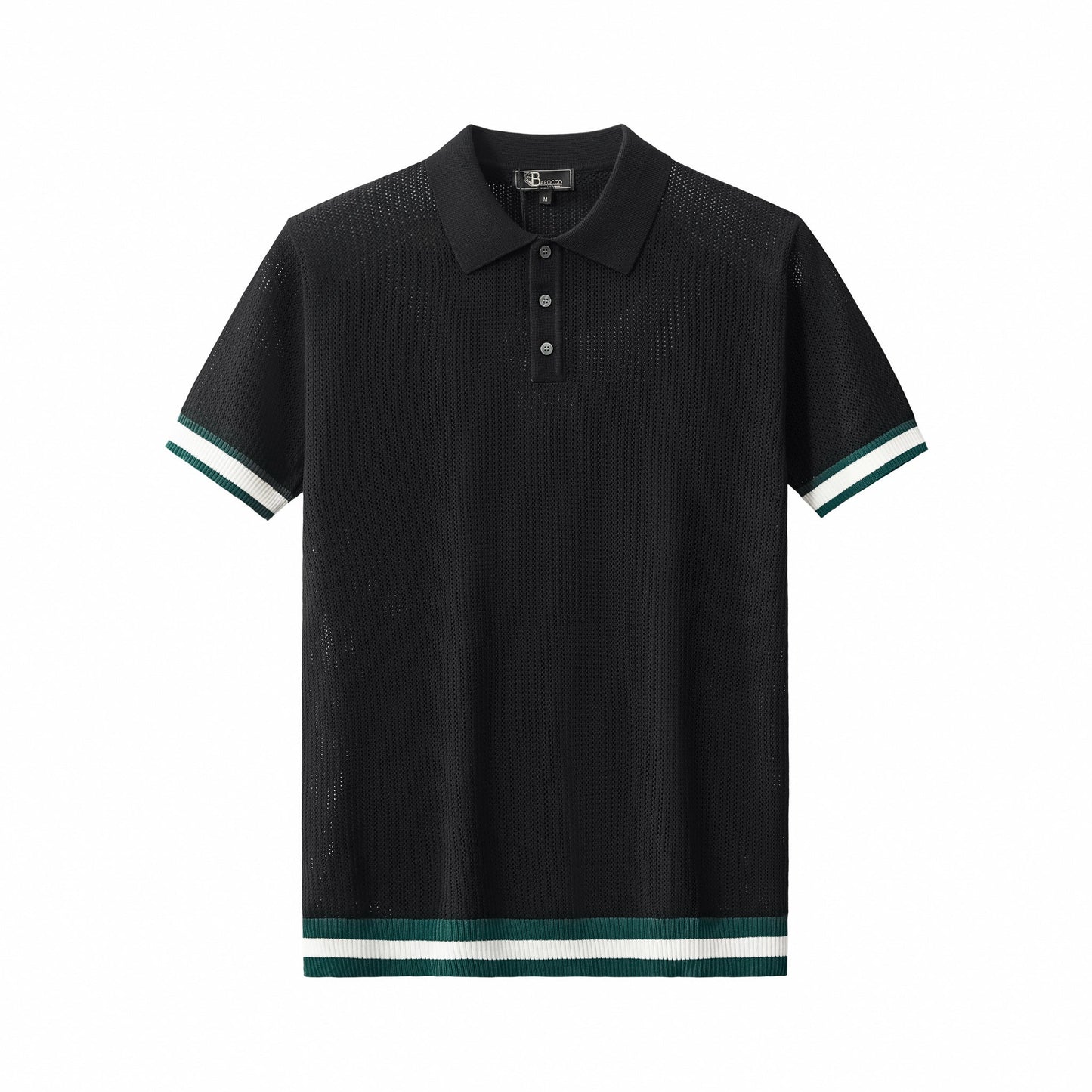 EdgeTrim Mesh Polo BLACK - My Men's Shop