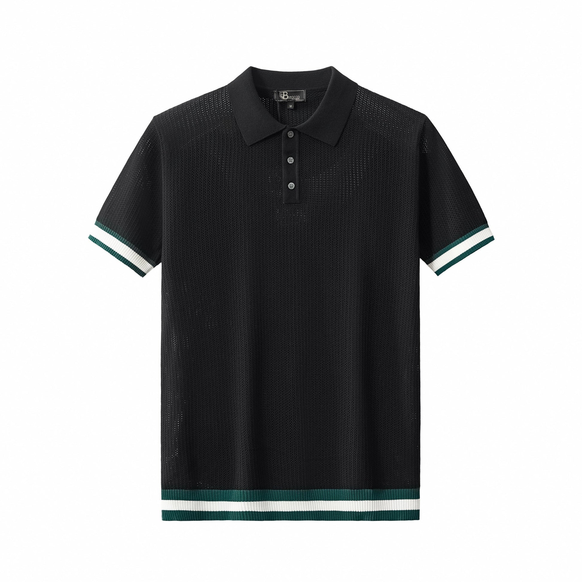 EdgeTrim Mesh Polo BLACK - My Men's Shop