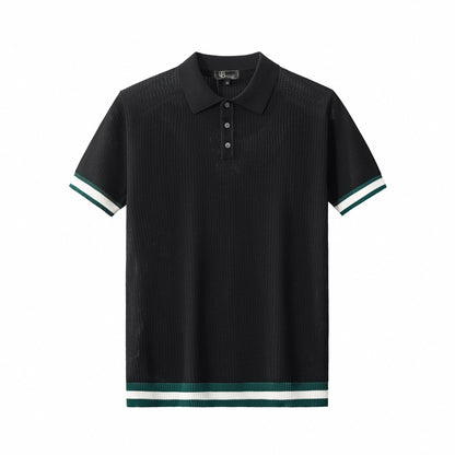 EdgeTrim Mesh Polo BLACK - My Men's Shop