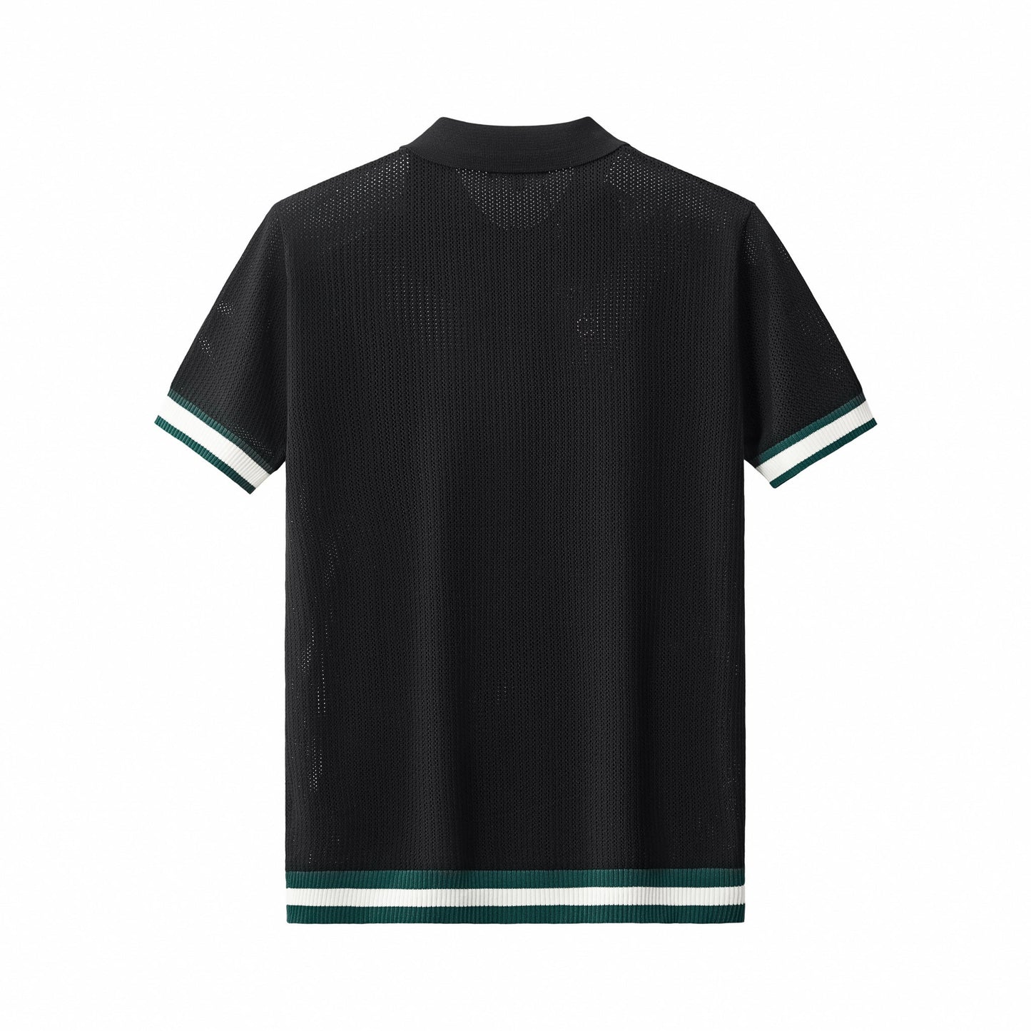 EdgeTrim Mesh Polo BLACK - My Men's Shop