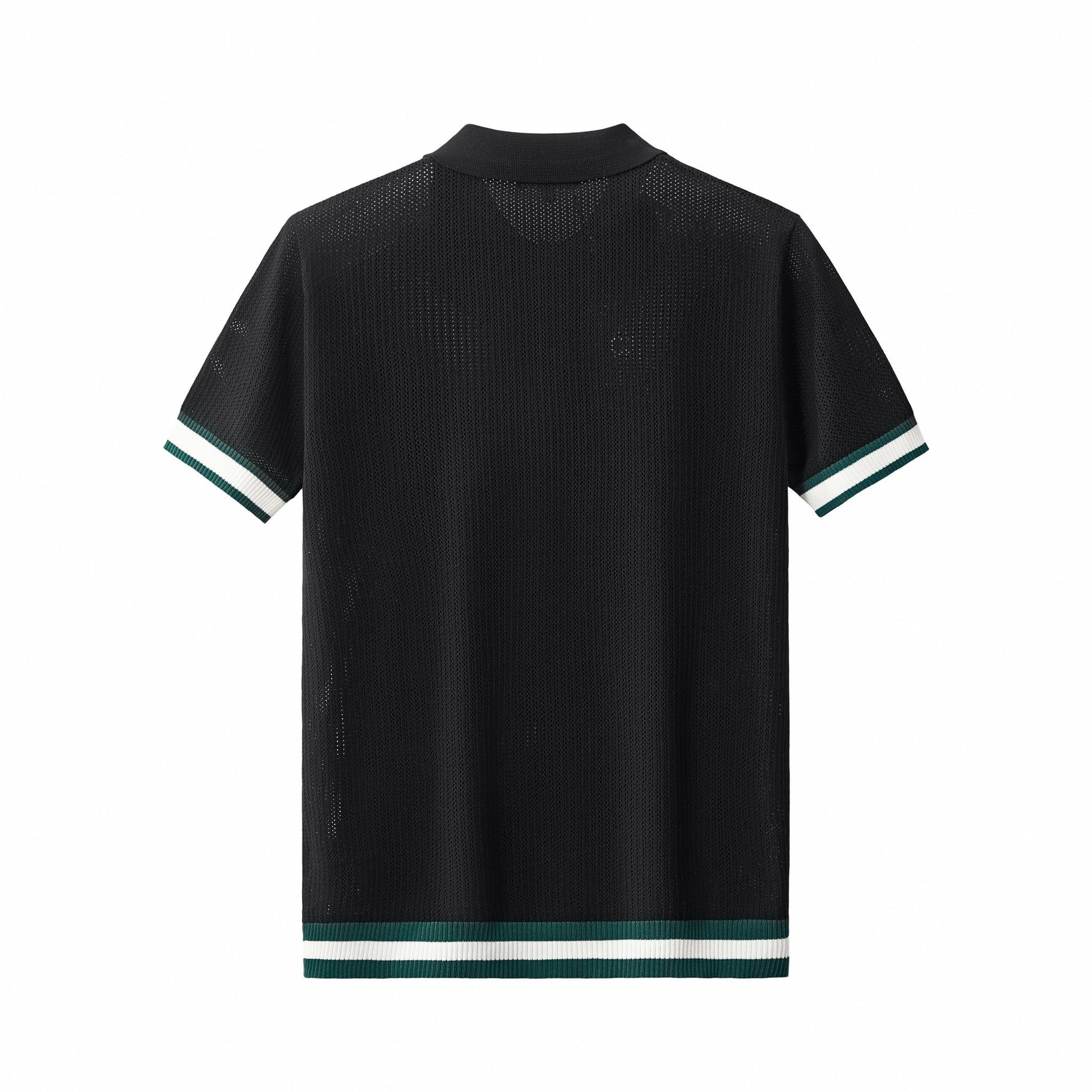 EdgeTrim Mesh Polo BLACK - My Men's Shop