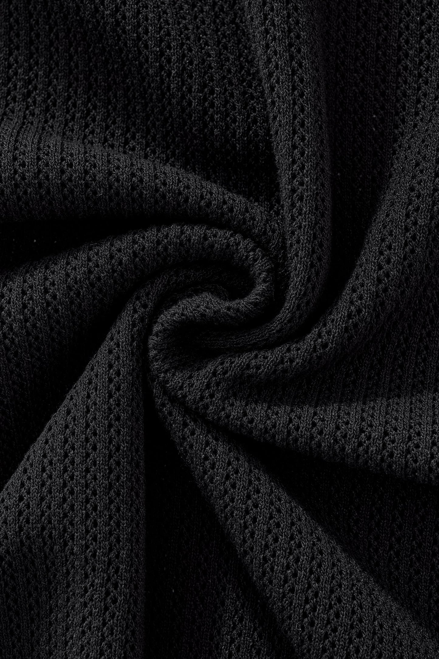 EdgeTrim Mesh Polo BLACK - My Men's Shop