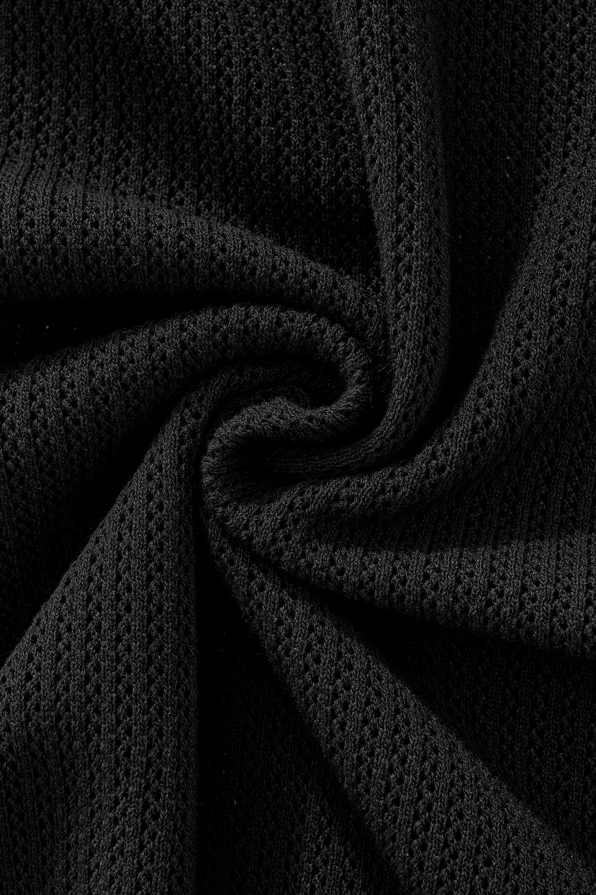 EdgeTrim Mesh Polo BLACK - My Men's Shop