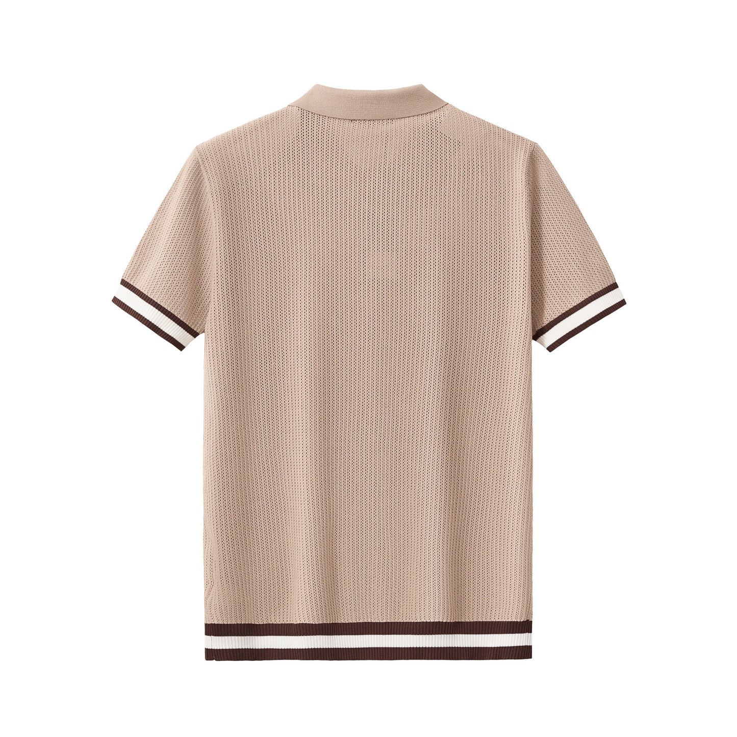 EdgeTrim Mesh Polo KHAKI - My Men's Shop