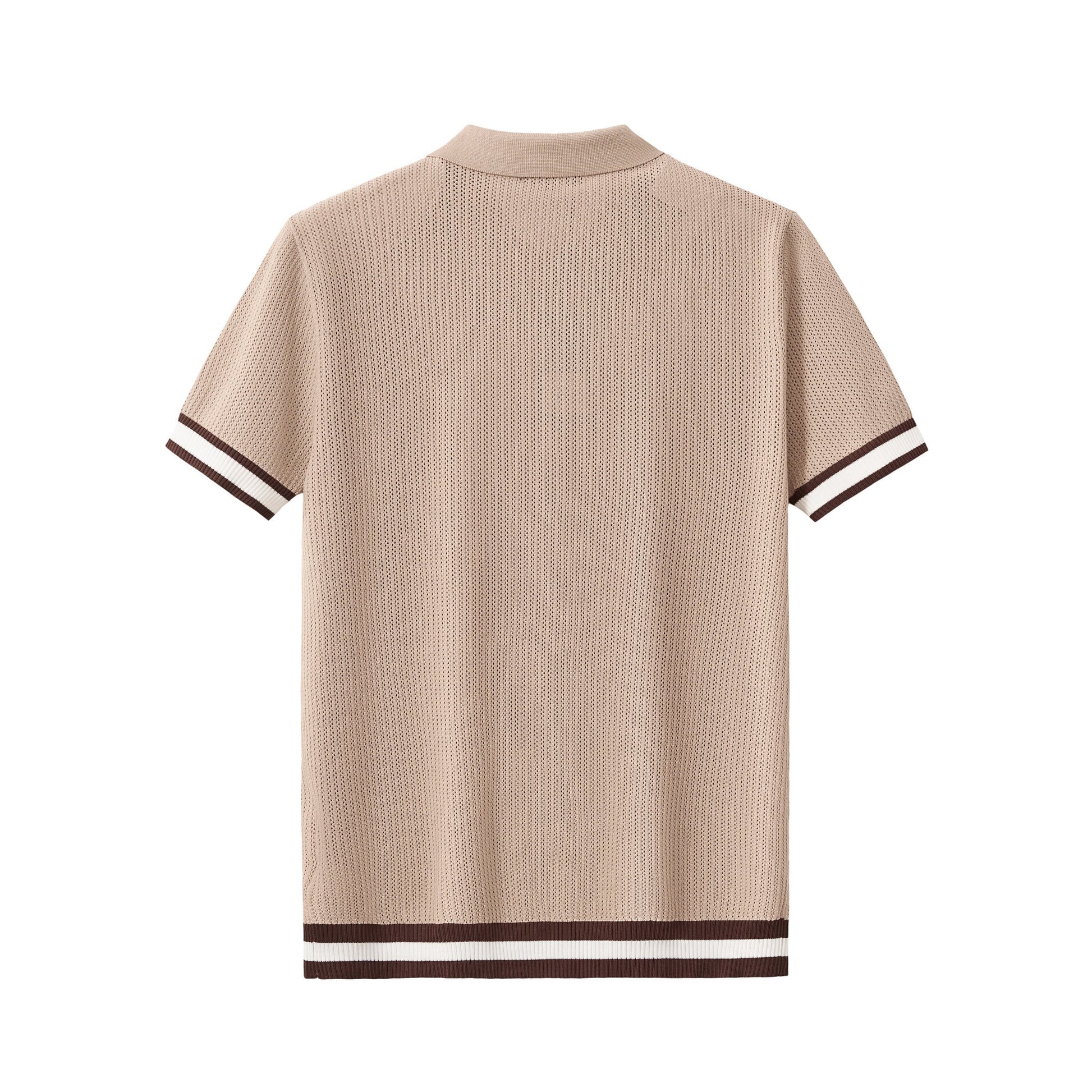 EdgeTrim Mesh Polo KHAKI - My Men's Shop
