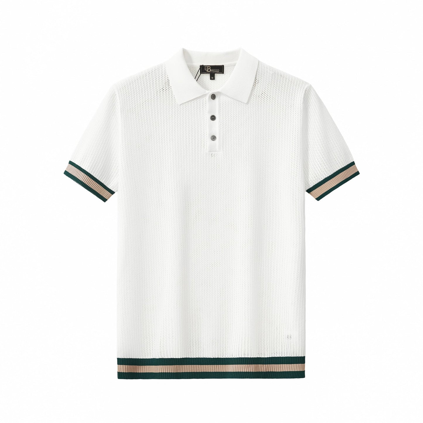 EdgeTrim Mesh Polo WHITE - My Men's Shop