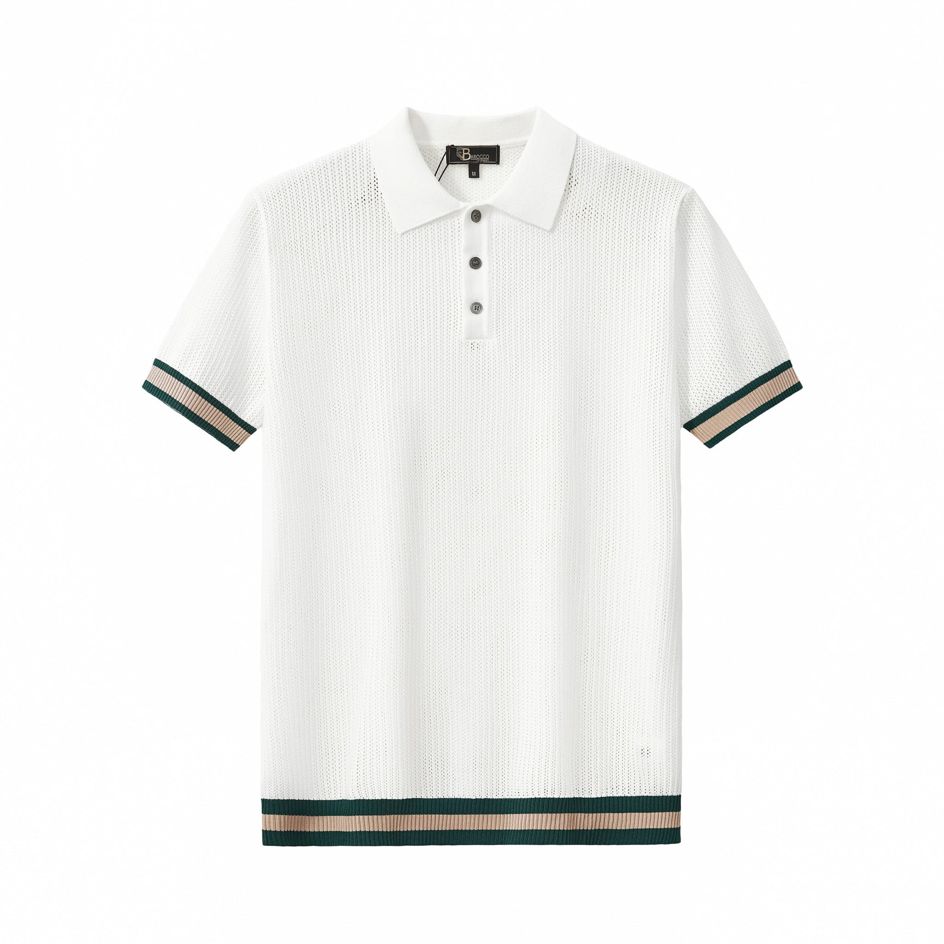 EdgeTrim Mesh Polo WHITE - My Men's Shop