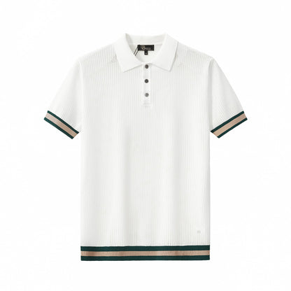 EdgeTrim Mesh Polo WHITE - My Men's Shop