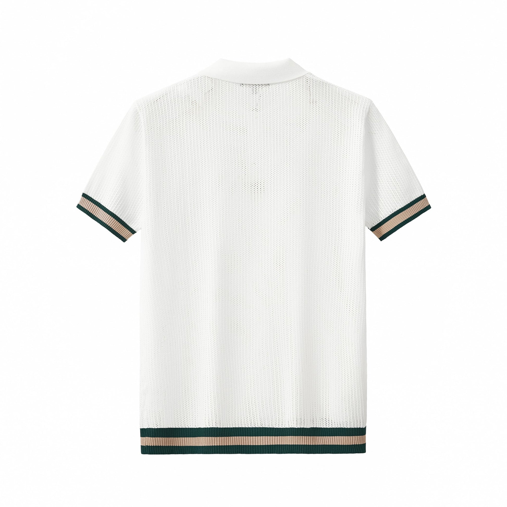 EdgeTrim Mesh Polo WHITE - My Men's Shop