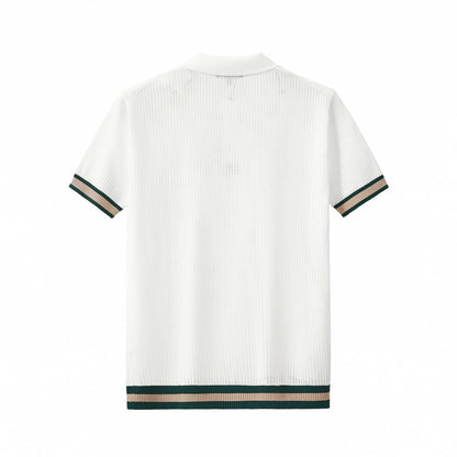 EdgeTrim Mesh Polo WHITE - My Men's Shop