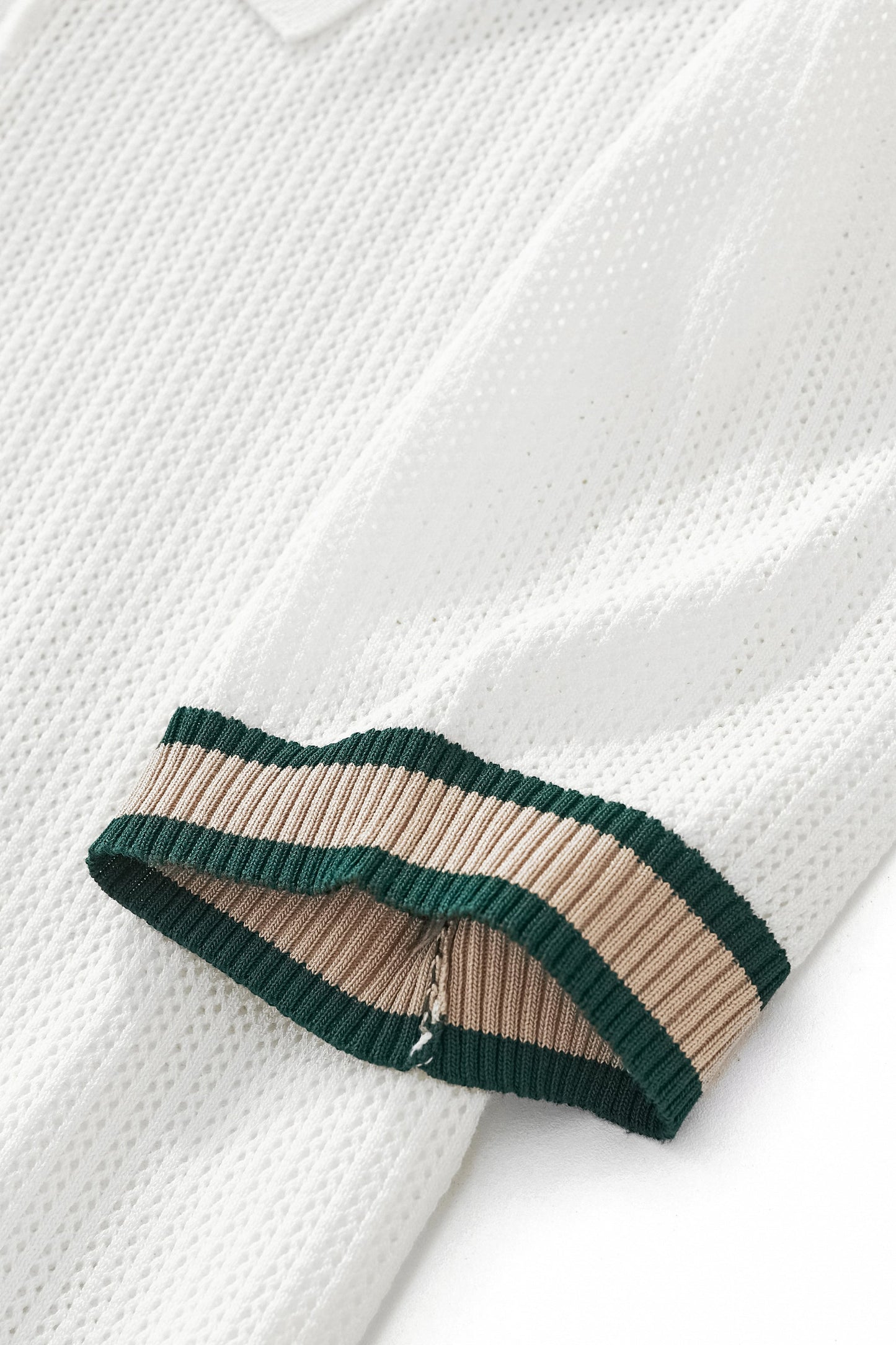 EdgeTrim Mesh Polo WHITE - My Men's Shop
