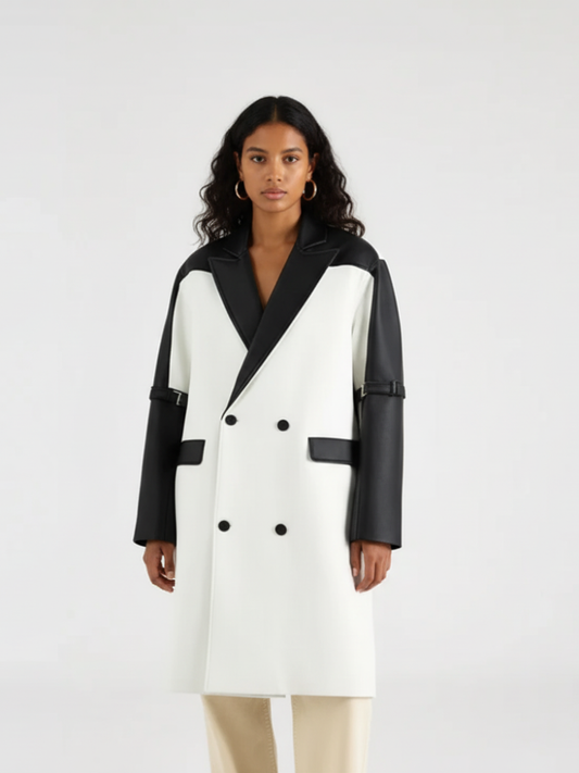 Gabardina de cuero sintético, Hudson Yards | Mujer - BYMANYC ® New York