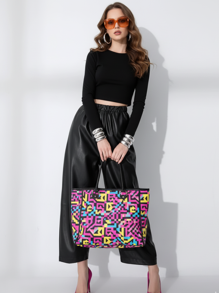 Pantalones Anchos PU, Wall Street | Mujer - BYMANYC ® New York