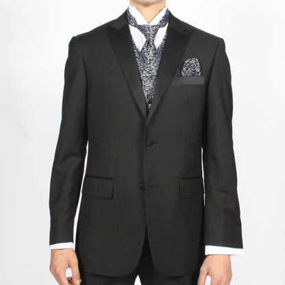 Ferrecci Mens PV50-1 Black Silver with Black Back Vest Set