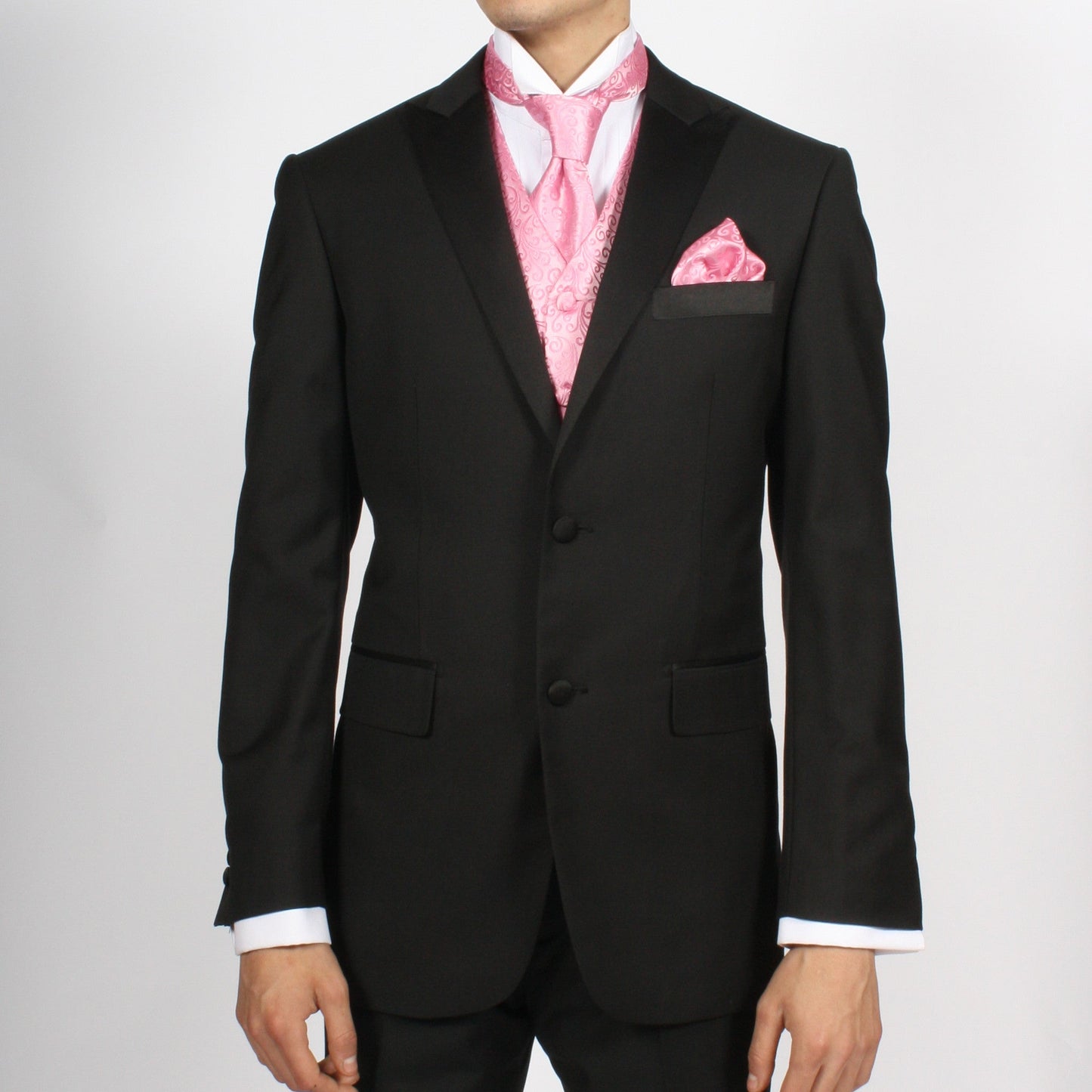 Ferrecci Mens PV50-10 Pink with Cream Back Vest Set