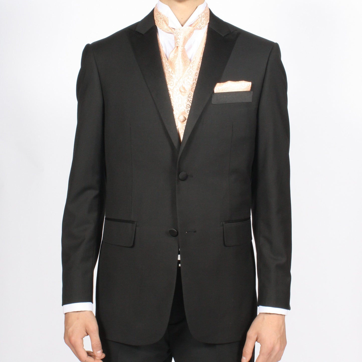 Ferrecci Mens PV50-7 Peach with Cream Back Vest Set