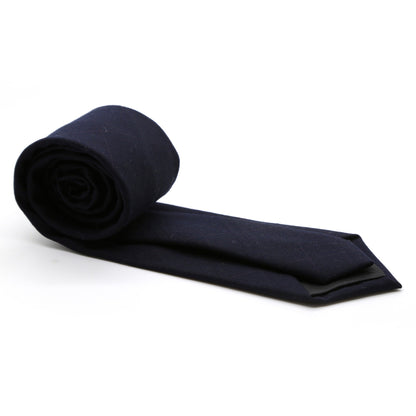 Slim Navy Blue and Burgundy Plaid Neckties & Handkerchief
