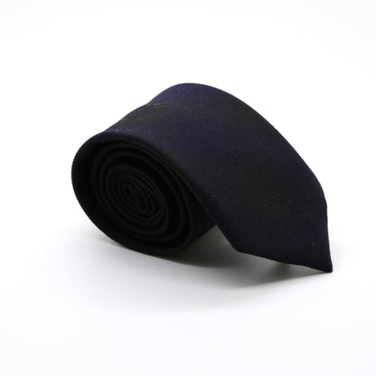 Slim Purple and Black Plaid Neckties & Handkerchief
