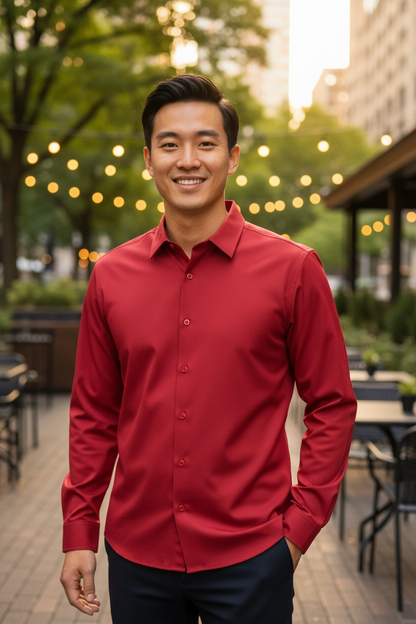Long sleeve Casual Shirt Spandex