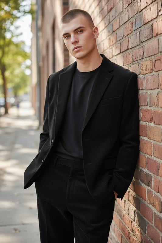 KNITTED SUIT/DRAW STRING WAIST
