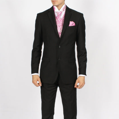 Ferrecci Mens PV150 - Pink with White Back Adjustable Vest Set