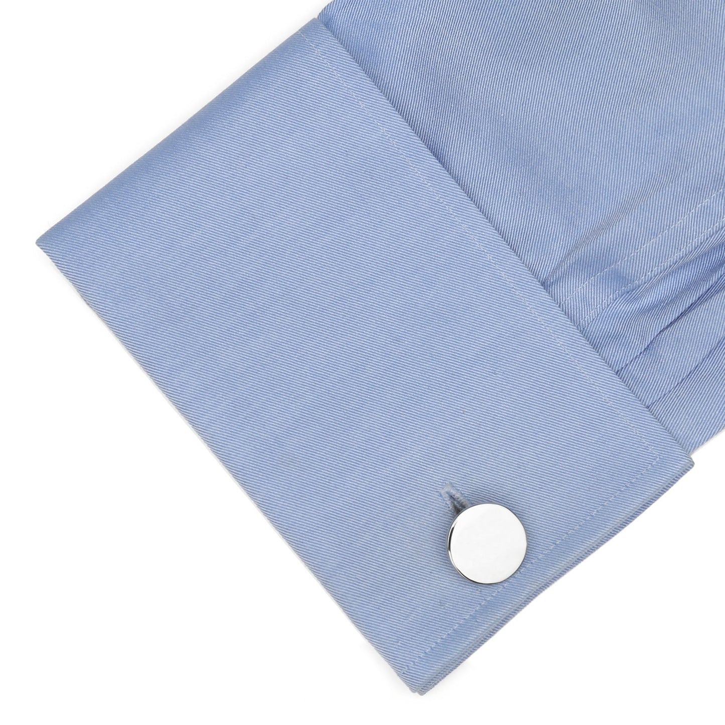 Sterling Silver Infinity Edge Round Engravable Cufflinks - My Men's Shop