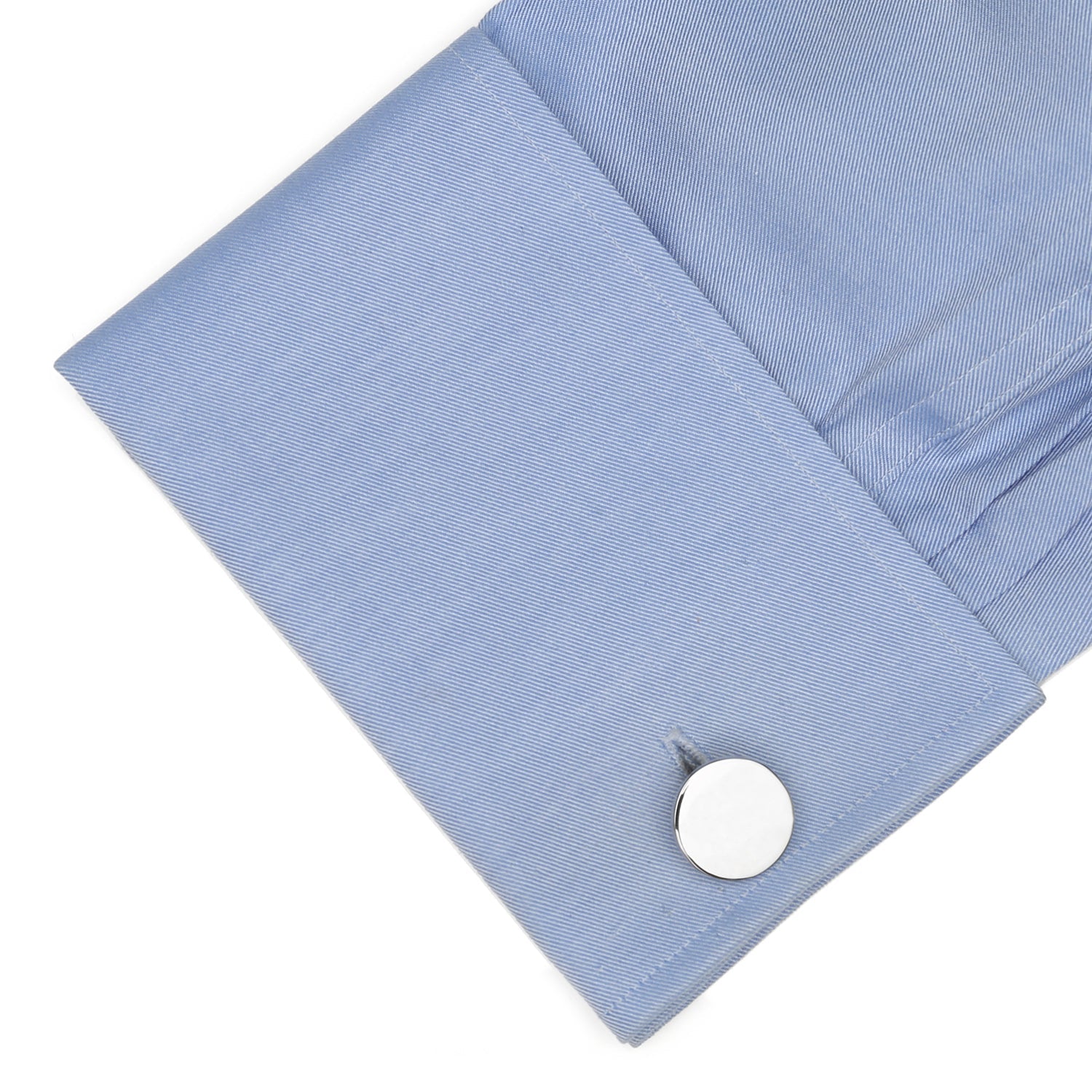 Sterling Silver Infinity Edge Round Engravable Cufflinks - My Men's Shop