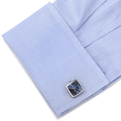 Sterling Classic Scaled Lapis Cufflinks - My Men's Shop