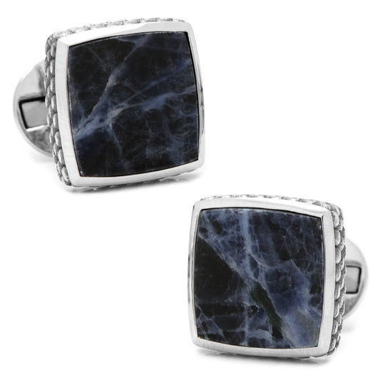 Sterling Classic Scaled Lapis Cufflinks - My Men's Shop
